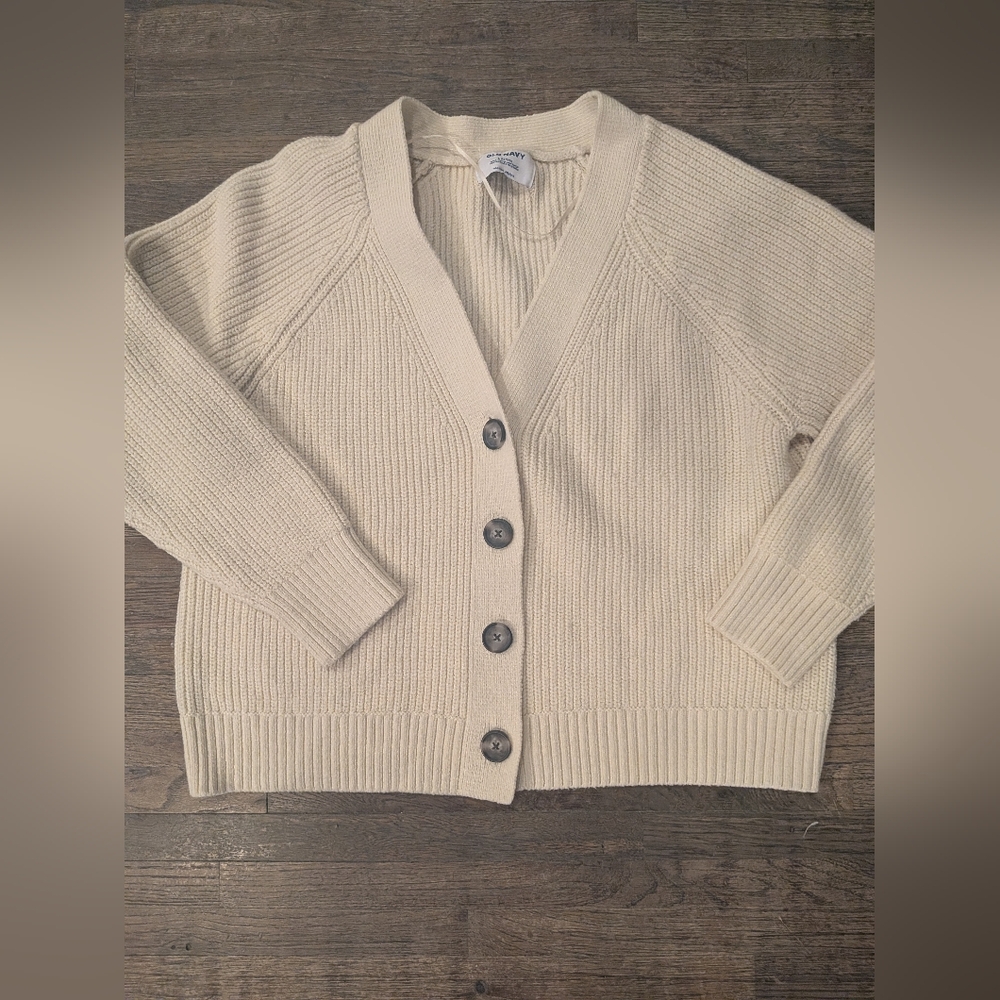 Old Navy Shaker Stitch Cardigan V Neck Size L Petite